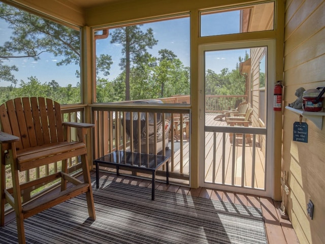 view of sunroom