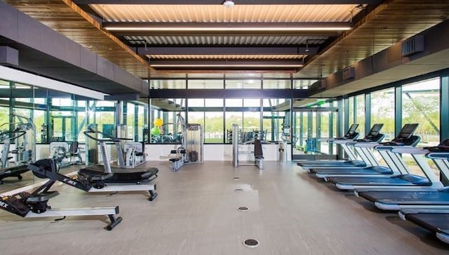 view of exercise room