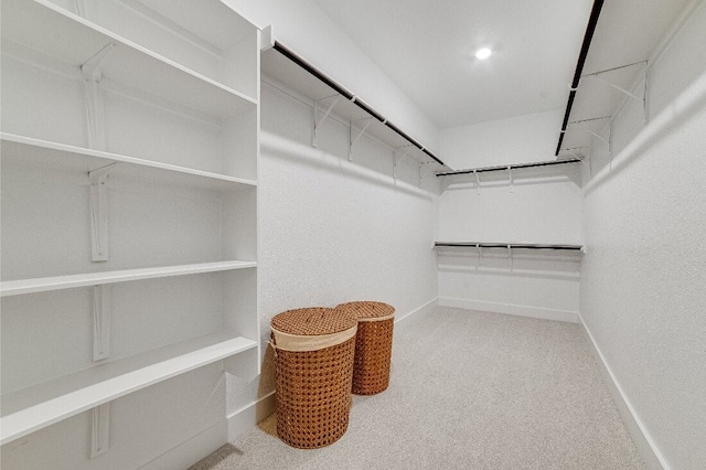 spacious closet with carpet floors