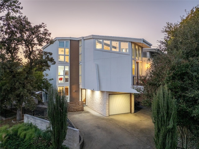 modern home with a garage