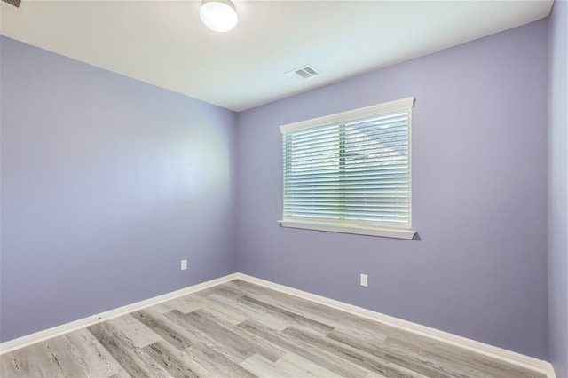 empty room featuring light hardwood / wood-style flooring