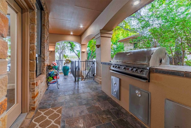 view of patio / terrace featuring a grill and area for grilling