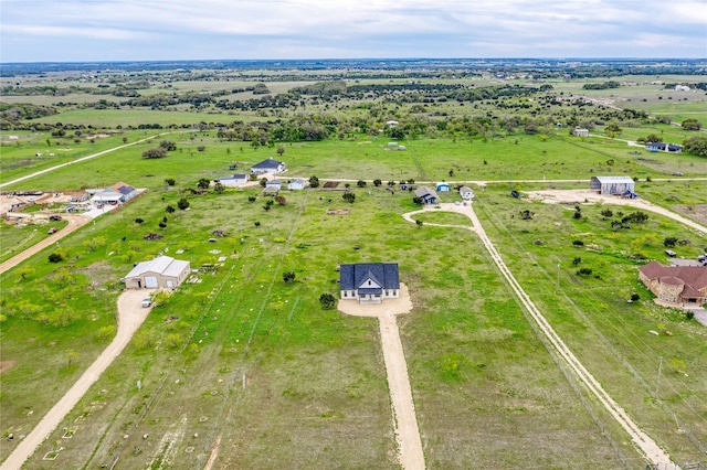 aerial view with a rural view