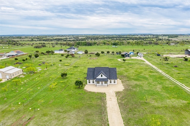 drone / aerial view featuring a rural view