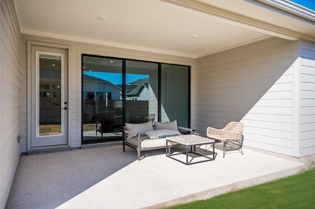 view of patio with outdoor lounge area