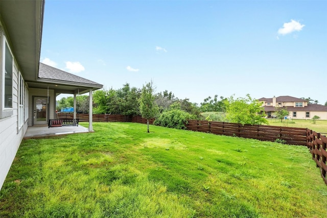 view of yard with a patio