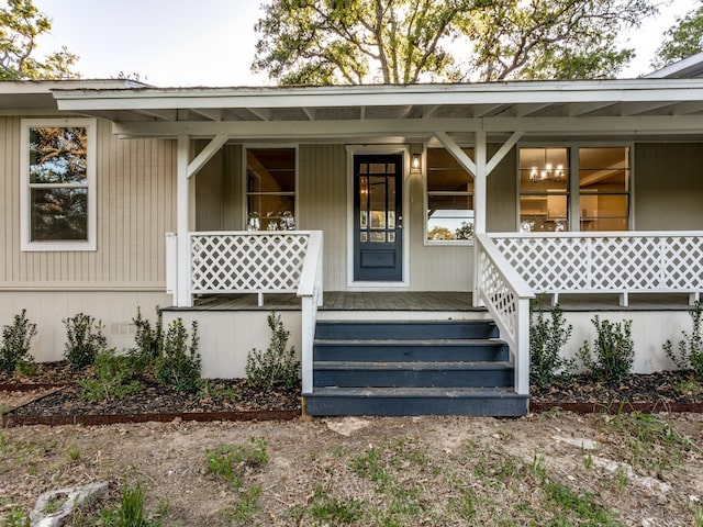 view of front of home with a porch