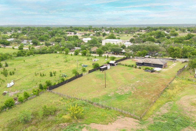 bird's eye view with a rural view