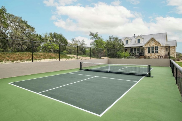 view of tennis court