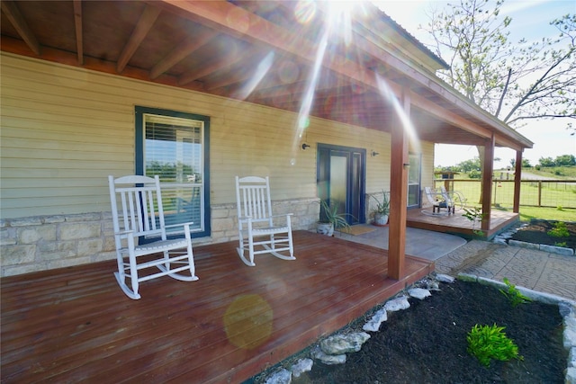 view of wooden terrace