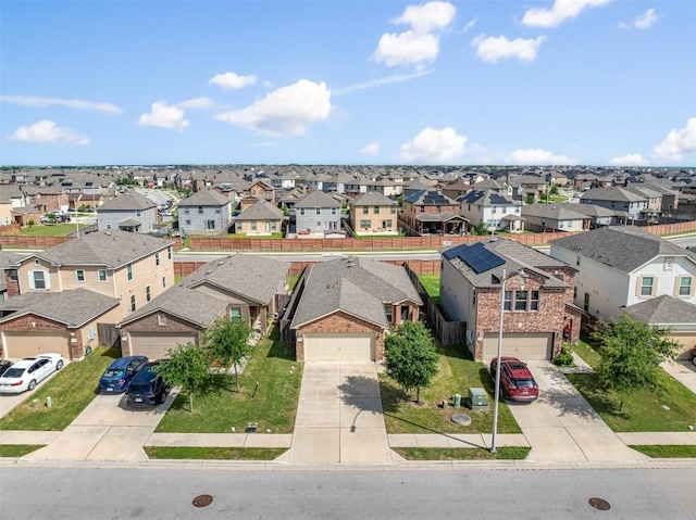 bird's eye view featuring a residential view