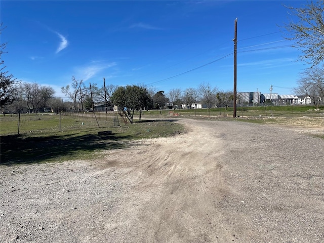 view of road