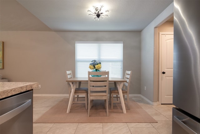 view of tiled dining space