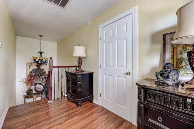 interior space featuring light wood-type flooring