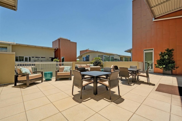 view of patio with an outdoor hangout area