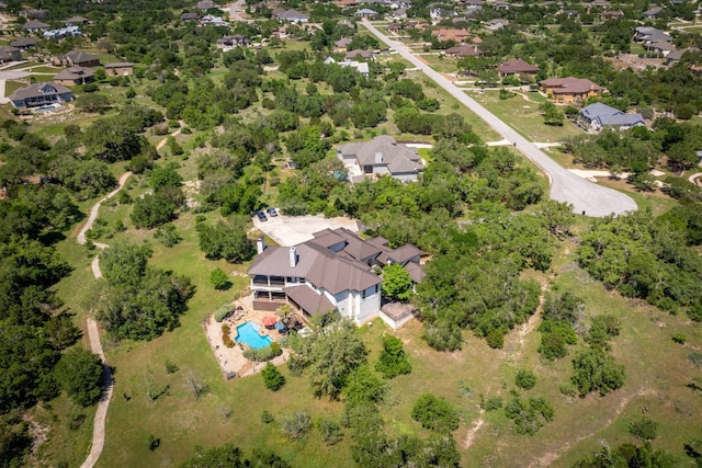 bird's eye view with a residential view