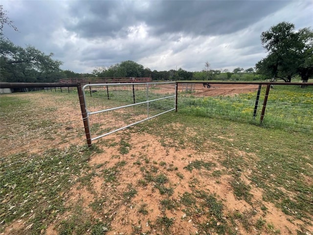 view of yard featuring a rural view