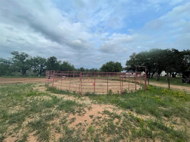 view of yard featuring a rural view