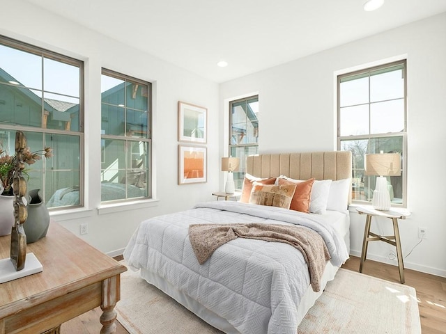 bedroom featuring wood-type flooring