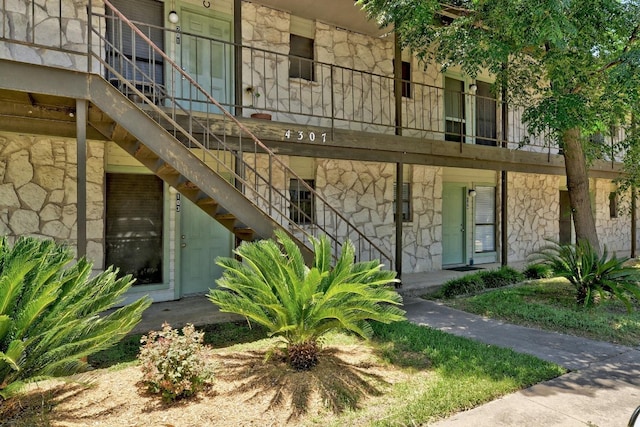 exterior space with a balcony