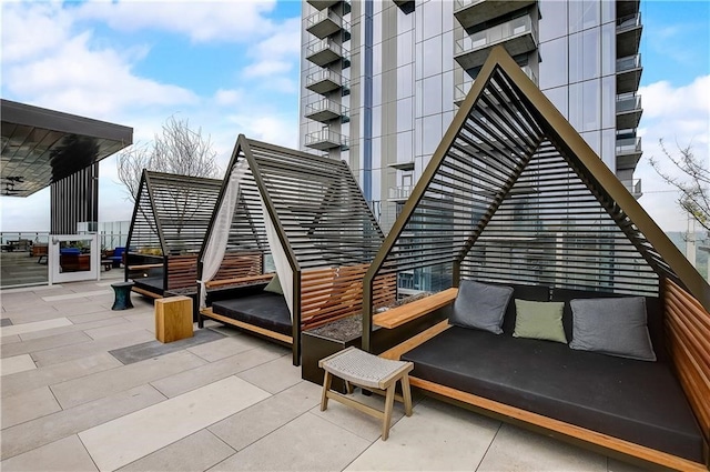 view of patio / terrace with an outdoor living space