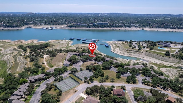 269 Venture Blvd S, Leander, TX 78645 - aerial view of property's location featuring a large body of water