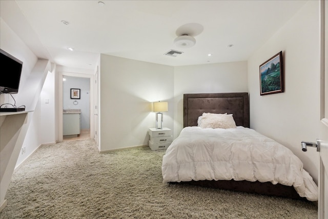 view of carpeted bedroom