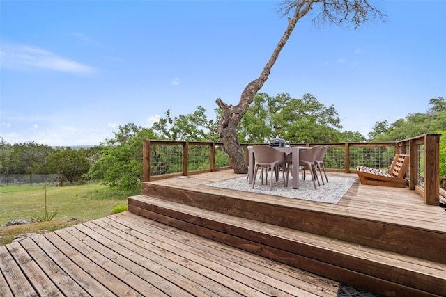 view of wooden terrace