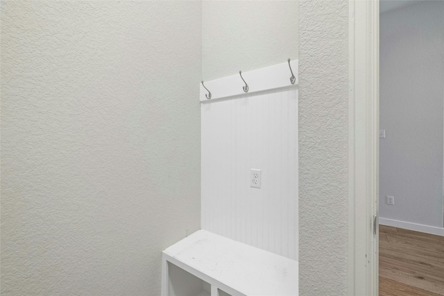 mudroom featuring hardwood / wood-style floors