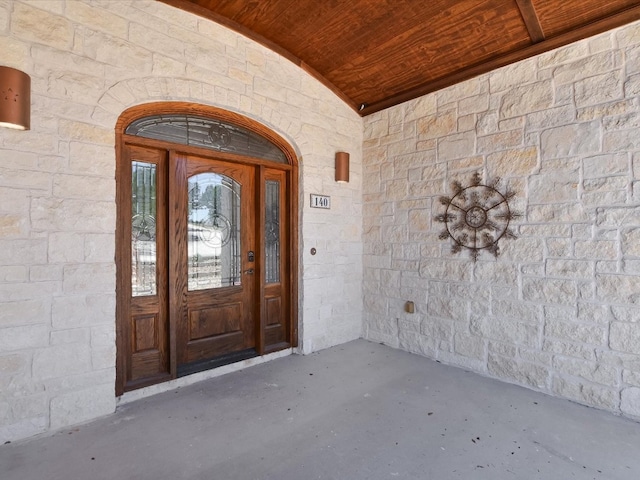 view of doorway to property