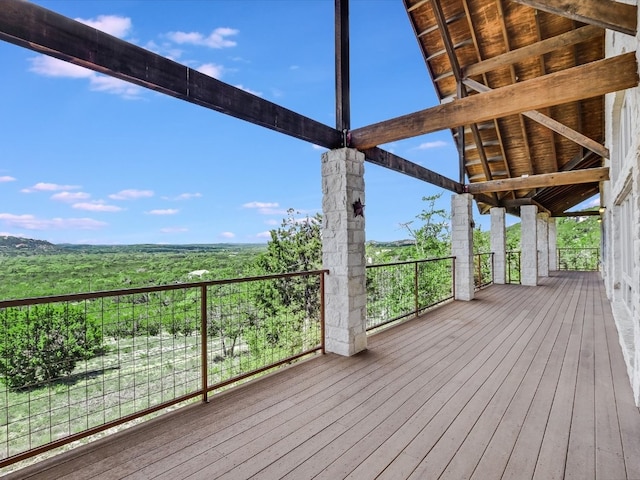 view of wooden terrace