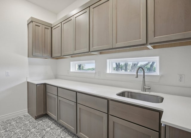 kitchen with plenty of natural light and sink