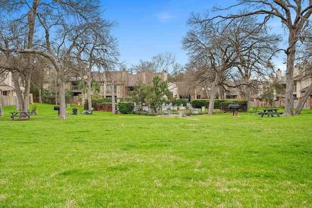 exterior space with a lawn