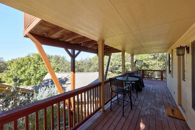 view of wooden terrace