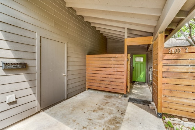 view of doorway to property