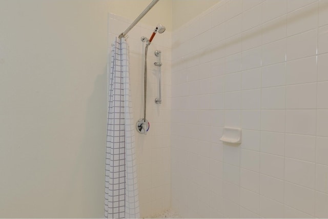 bathroom featuring walk in shower