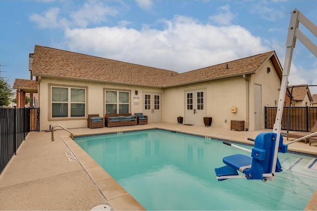 view of pool featuring a patio area