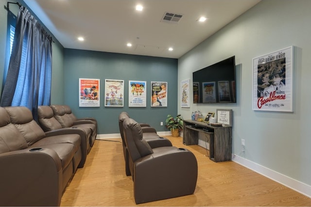 living room featuring light hardwood / wood-style flooring