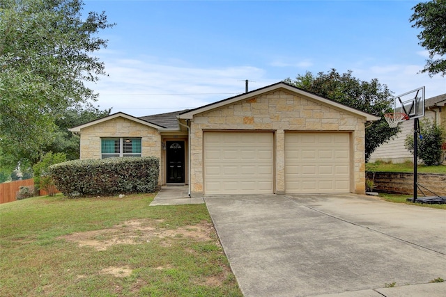 ranch-style house with a front yard