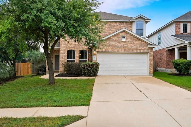 view of front property with a front lawn