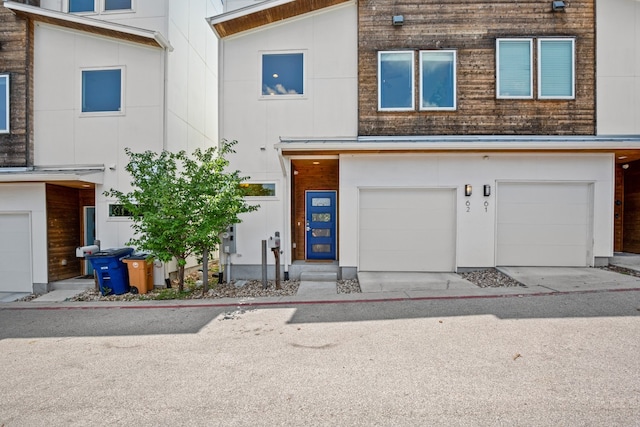 view of property with a garage