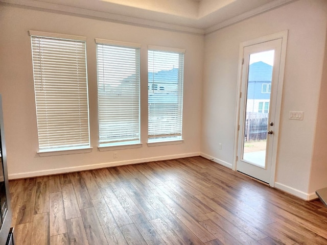 empty room with wood-type flooring