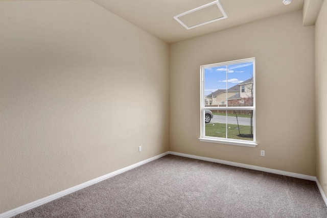 view of carpeted spare room