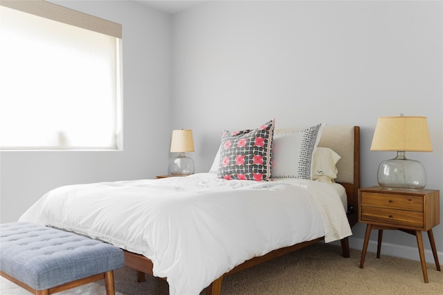 bedroom with carpet floors