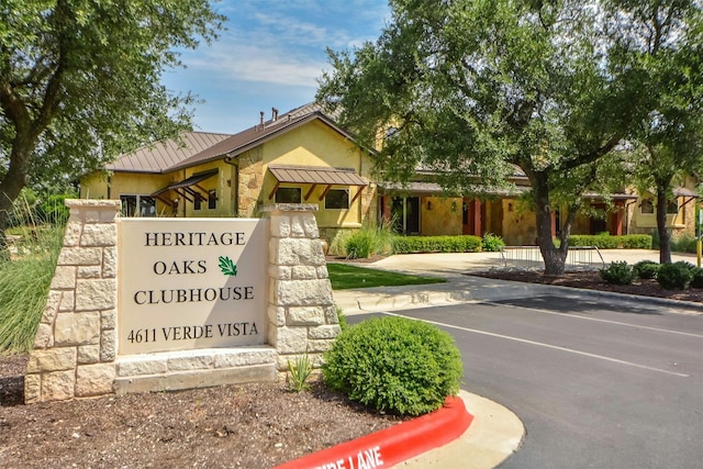 view of community sign