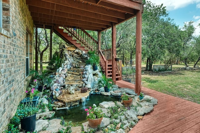 view of wooden deck