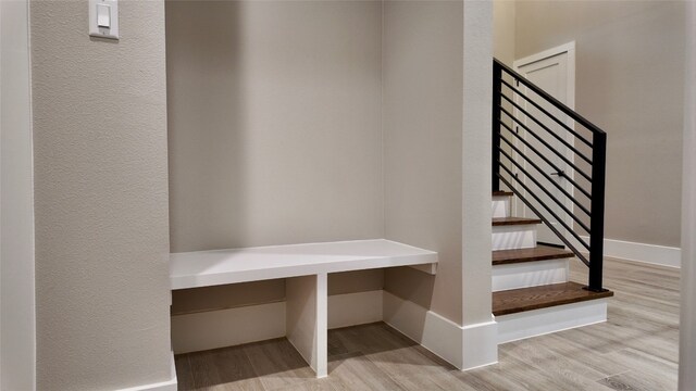 interior space with light hardwood / wood-style floors