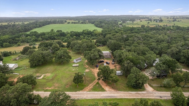 drone / aerial view with a rural view