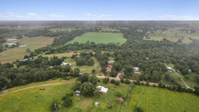 aerial view with a rural view