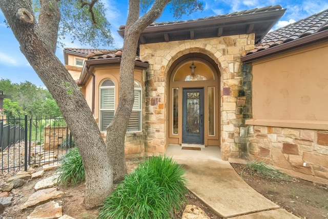 view of doorway to property